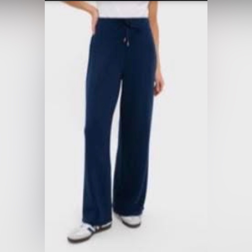 Tuckernuck Finn Wide Leg Pants Pageant Blue Large NWT Comfort Stretch